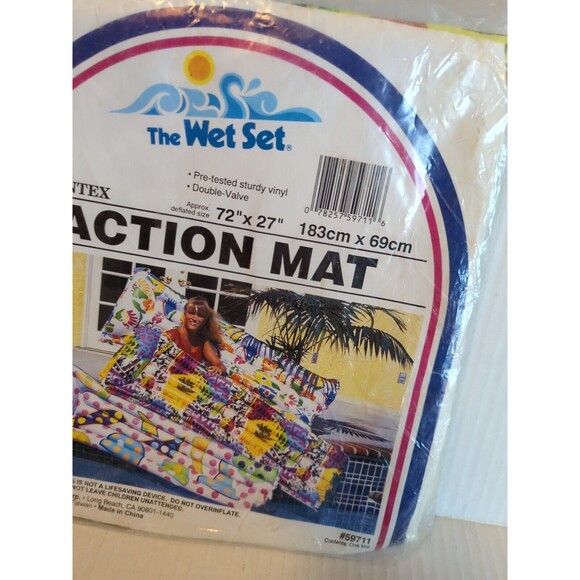Intex The Wet Set Inflatable Action Air Mat Vinyl Beach Pool Float Vintage 1992 - Picture 2 of 7